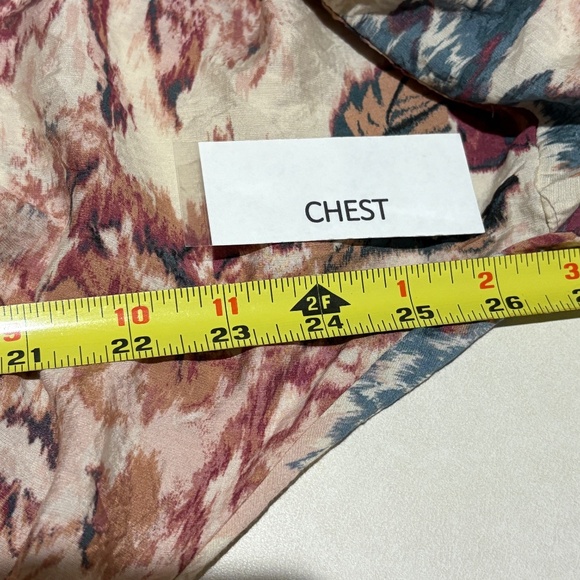 H&M Women's Romantic Floral Watercolor Maxi Dress Tiered Sz L Wedding Guest - Picture 12 of 14